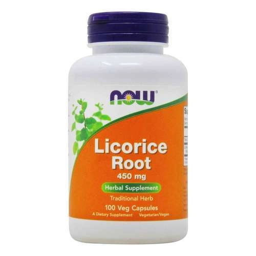 Licorice Root (Raiz de alcaçuz) 450 mg, 100 cápsulas, Now