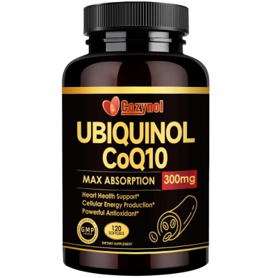 Ubiquinol CoQ10 300mg, com Vitamina E &amp; Ômega 3, 120 Cápsulas, Cozynol