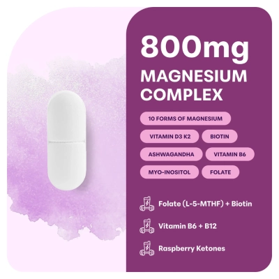 Magnésio Complexo 20 em 1 para Mulheres, 240 Cápsulas, Micro Ingredients