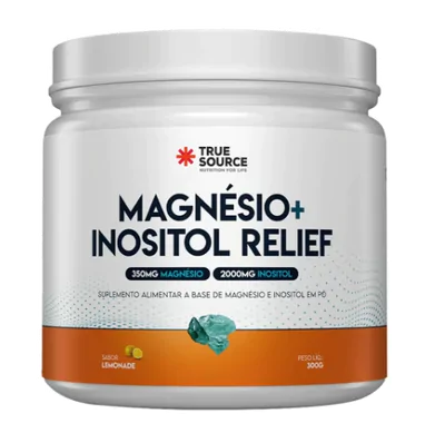 Magnésio + Inositol Relief 1.0, Sabor Limão, 300g, True Source
