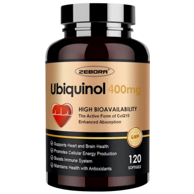 Ubiquinol CoQ10, Poderoso Antioxidante 4 em 1, mg opçoes, 120 Softgels, Zebora