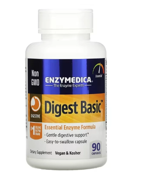 Digest Basic, Enzimas Essenciais, 90 Cápsulas, Enzymedica