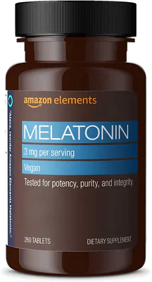 Melatonina 3mg, 260 comprimidos Vegano, Amazon Elements