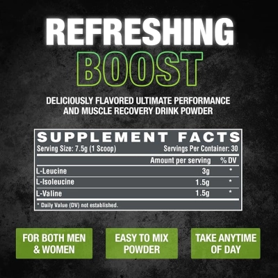BCAA 6000, 237g Pó, Sabor Maçã Verde, Nutrex