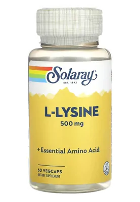 L-lisina, 500mg, 60 capsulas , Solaray