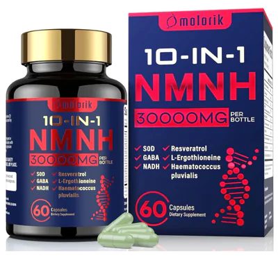 NMNH 1000mg, Mononucleotídeo de Dihidronicotinamida, 60 Cápsulas, molorik