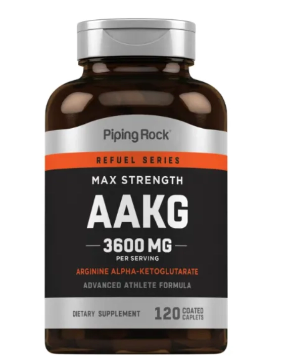 AAKG, Arginina Alfa-Cetoglutarato, 3600mg, 120 Cápsulas, PipingRock