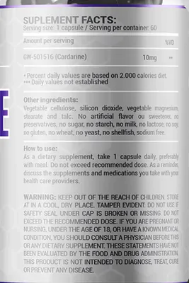 Cardarine 10mg, 60 Capsulas, Black Series