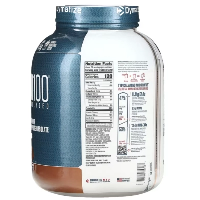  ISO100 Proteína Isolada do Soro do Leite 100%, Sabores, Dymatize