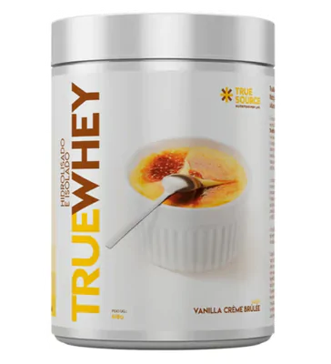 True Whey, Hidrolisado e Isolado, 418g, Sabor Creme Brulle, True Source