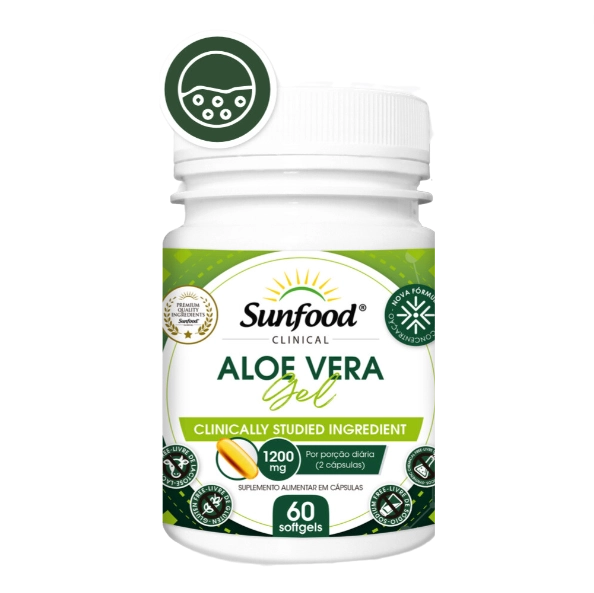 Aloe Vera Gel, 1200mg, 60 Cápsulas, Sunfoods