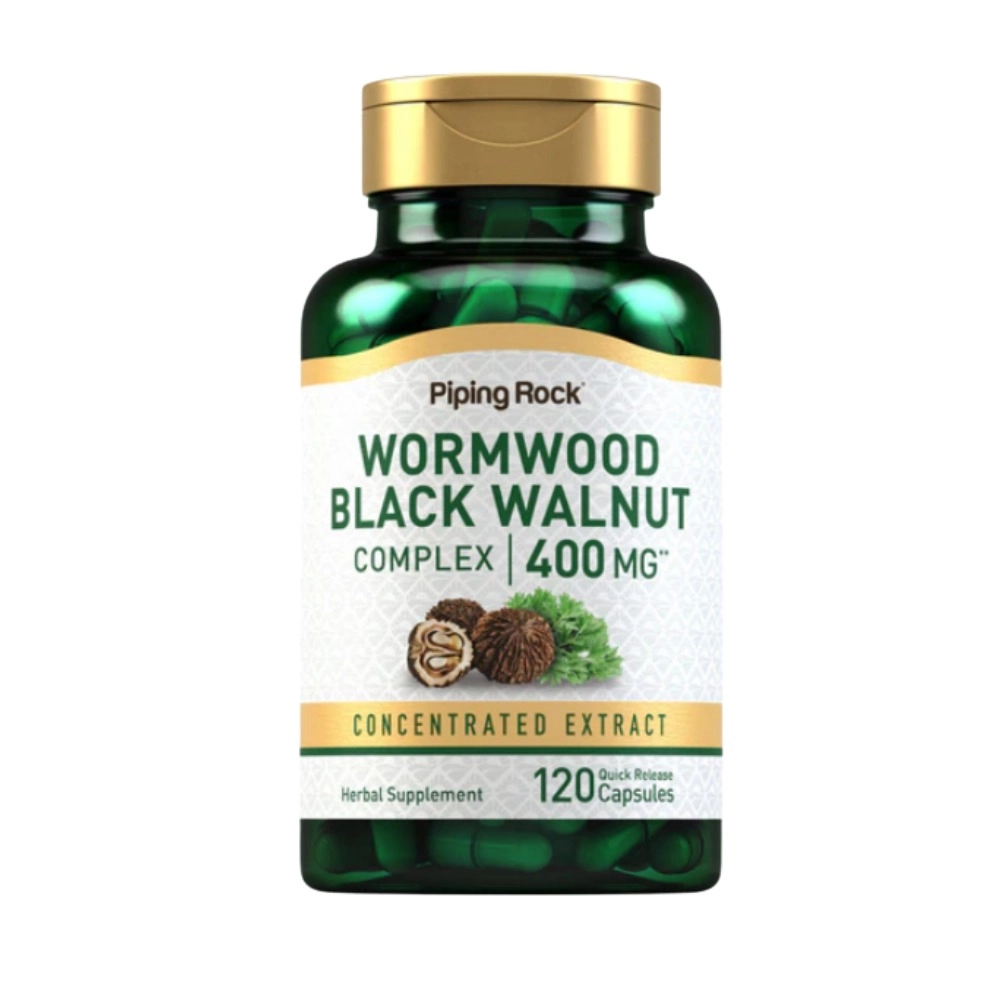 Black Walnut Complex, Complexo de Absinto e Noz Preta 400mg, 120 Cápsulas, PipingRock