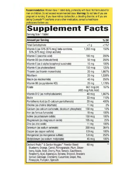 Multivitamínico Alive, ultra potência para mulheres, Natures Way