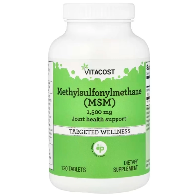 MSM 1500mg Methylsulfonylmethane, 120 Comprimidos, Vitacost