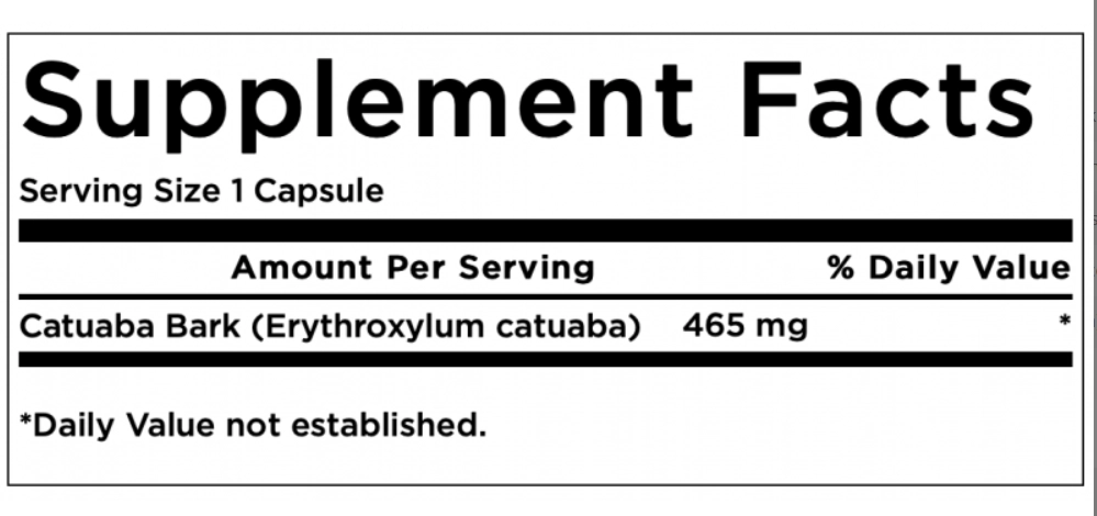 Catuaba Bark, 465mg, 60 cápsulas, Swanson