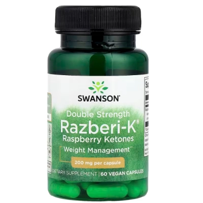 Razberi-K, Framboesa Cetonas 200mg, 60 Cápsulas, Swanson