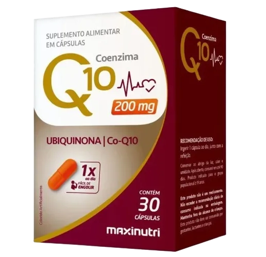 Coenzima Q10, Gold Ubiquinona, 200mg, 30 Cápsulas, Maxinutri