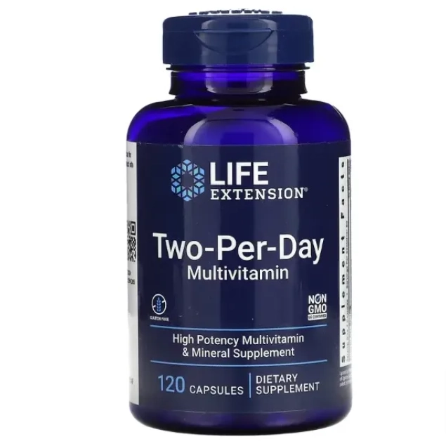 Multivitamínico Two-Per-Day, 120 Cápsulas, Life Extension
