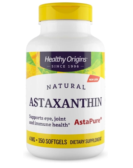 Astaxanthin 4mg AstaPure, 150 Cápsulas, Healthy Origins