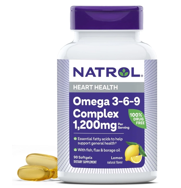 Ômega 3-6-9 Complex 1200mg, 90 Softgels Sabor Lemon, Natrol