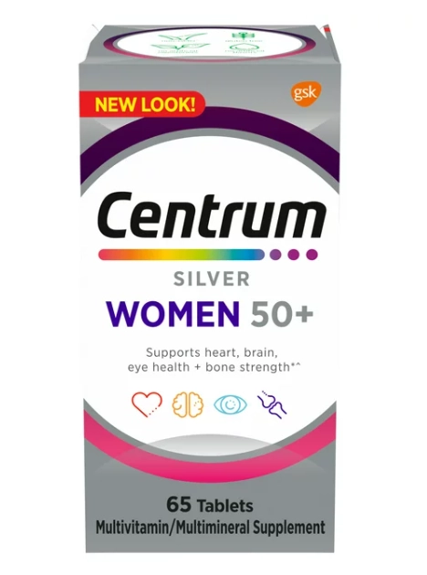 Centrum Silver Womens 50+, 65 Comprimidos, Importado