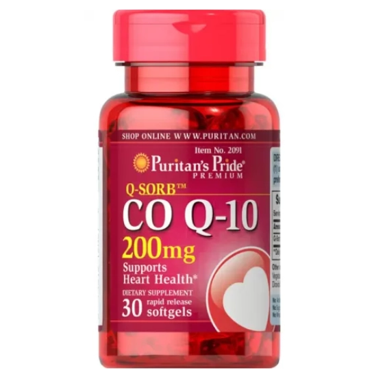 Coenzima CoQ10, 200mg, 30 Softgels, Puritan's Pride