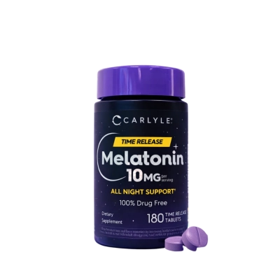 Melatonin, 10mg, 180 Tablets, Carlyle 