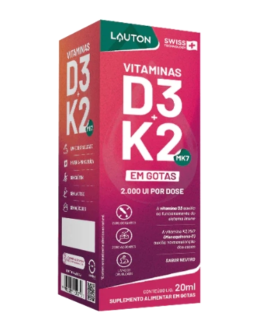 Vitamina D3 2000UI + K2, 20ml, Lauton Nutrition