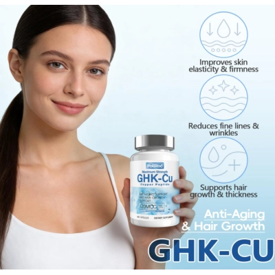 GHK-CU 120mcg, Peptídeo de Cobre, 120 Cápsulas, PollRod