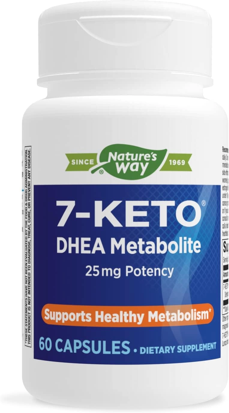7-Keto DHEA 25mg Metabolite, 60 capsulas, Natures Way