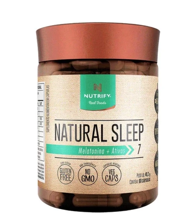 Natural Sleep, Com Melatonina 210mcg, 60 Cápsulas, Nutrify 