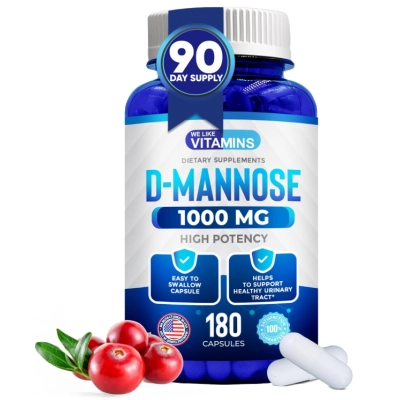 D-Mannose 1000mg, Saúde do Trato Urinário, 180 Cápsulas, We Like Vitamins