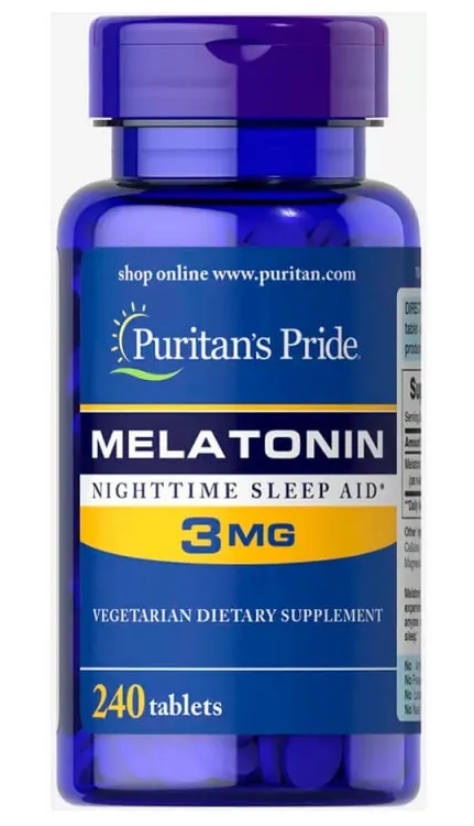 Melatonina 3mg, 240 Comprimidos, Puritan's Pride
