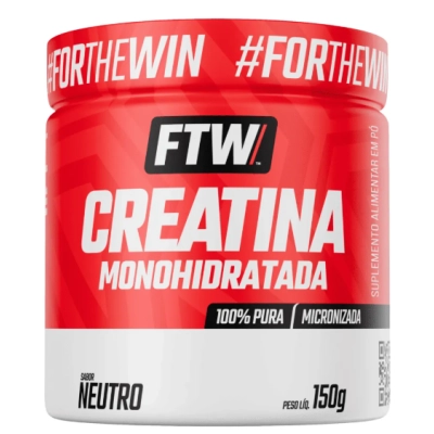 Creatina Monohidratada 100% Pura, Sabor Neutro, Opções, FTW