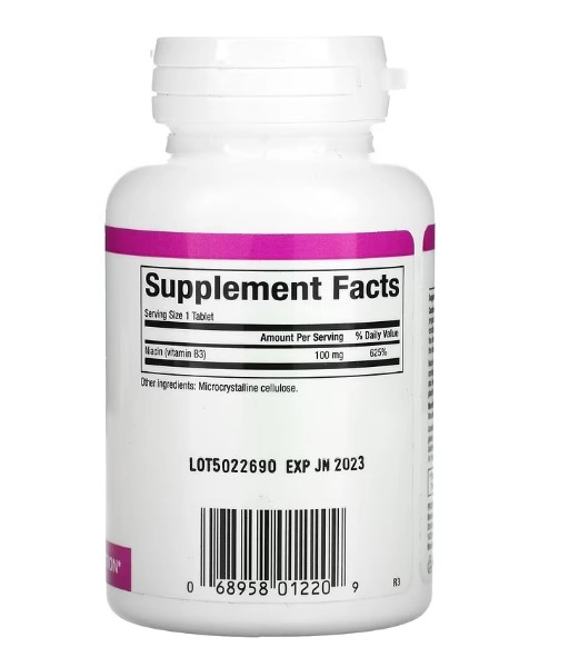 Niacina, 100 mg, 90 Comprimidos, Natural Factors