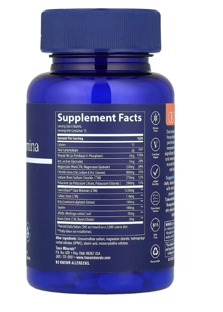 Eletrólito Stamina, 90 Comprimidos, Trace Minerals