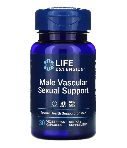 Auxílio Sexual Vascular para Homens, 30 Cápsulas, Life Extension