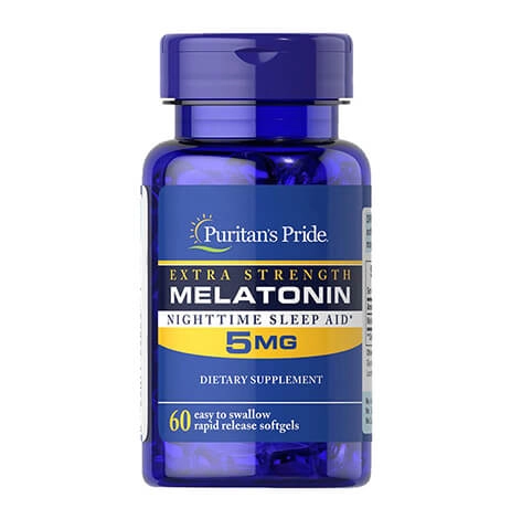 Melatonina, 5Mg, 60 Softgels, Time Release, Extra Forte, Puritan's Pride