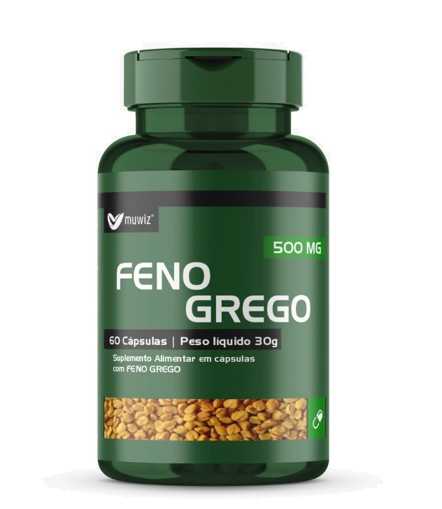 Feno Grego, 500mg, 60 Cápsulas, Muwiz