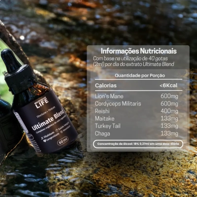 Ultimate Blend Extrato Líquido 6 em 1, 60ml, Microdose Life