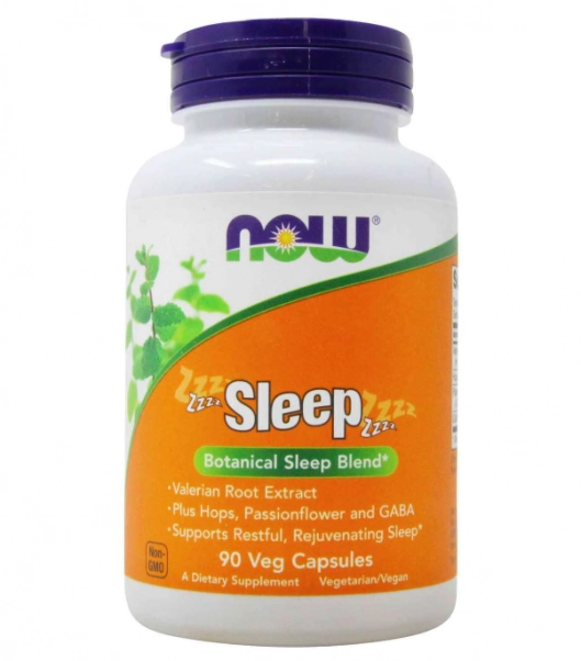 Sleep, Alimento para Dormir, 90 Cápsulas, Now 