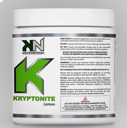 Pré Treino Kryptonite Xtreme, 180g Sabor Limao, KN Nutrition