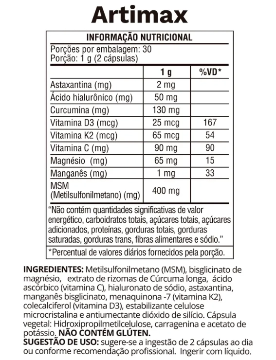Artimax 500mg, 60 Cápsulas, Ocean Drop