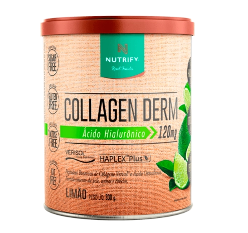 Collagen Derm, Colágeno + Ácido Hialurônico, Sabores, 330g, Nutrify