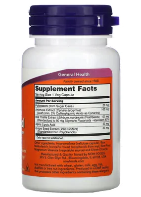 Policosanol 20mg, 90 Cápsulas, Now