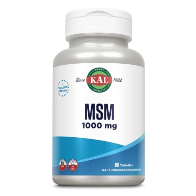 MSM Saúde Das Articulações, 1000mg, 80 Comprimidos - KAL