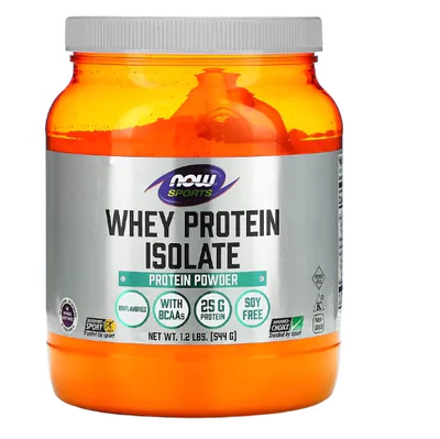 Whey Proteína Isolada, Sem Sabor, 544g, Now