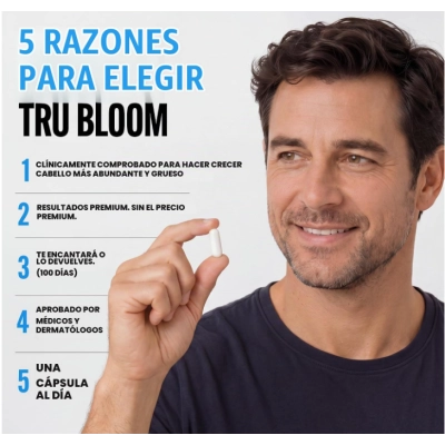 Hair growth, Vitaminas para o Crescimento Capilar, 32 Cápsula, TruBloom