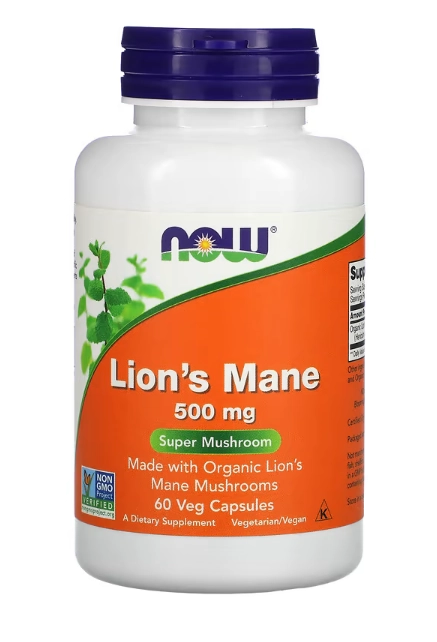 Juba de Leão, 500 mg, 60 Cápsulas, Now