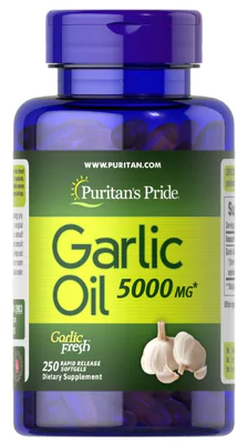 Garlic Oil (Óleo de Alho), 5000mg, 250 Cápsulas em Gel, Puritan's Pride